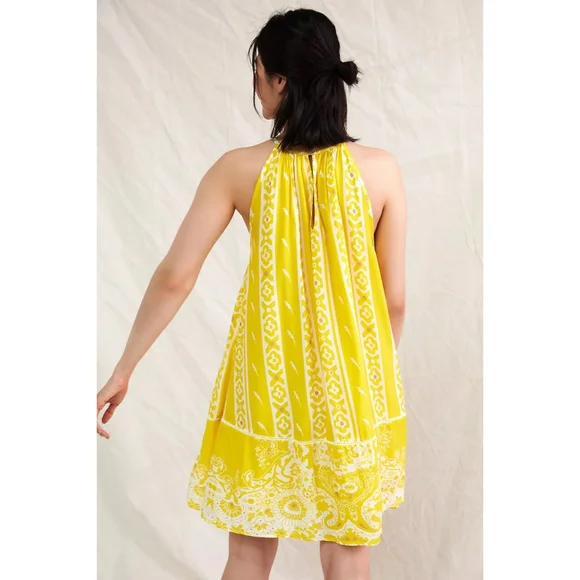 Anthropologie Halter Tunic Mini Dress